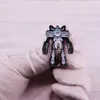 Broches esmaltados de cão robô distintivo de ficção científica sitcom animação broche de metal