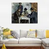 Landscape Canvas Art Card Players Paul Cezanne Handcrafted Oil Painting Unique Style for Entryway