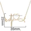 Pendant Necklaces Stainless Steel Stethoscope Ecg Heart Necklace Sier Gold Heartbeat Women Fashion Jewelry Will And Sandy Drop Deliv Dhkcm