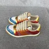 Diseñador de lujo clásico Screener Sneakers Vintage Old Flower Zapatos casuales Hombres y mujeres de cuero de goma Zapatos de tablero de suela plana Tamaño 35-45 con caja