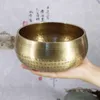 Dekorativa plattor Nepal Handmade Tibet Buddha Sound Bowl Yoga Meditation Chanting Bowl Brass Chime Handicraft Music Therapy Tibetan Singing Bowl 230615