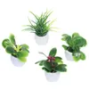 Decorative Flowers 4 Pcs Flower Decorations Mini Model Pot 3x2.5cm Simulation Flowerpot Desktop Adornments Plastic Potted