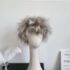 Scarves 2023 Female Real Fur Headband Fluffy Natural Warm Ring Scarf Good Elastic Winter Lady Knit Genuine