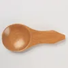 Anpassad logotyp Bambu Tea Spoon 9*4 cm Mini Small Tea Scoop för Tea Party gratis frakt