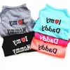 Mode husdjur valp sommar skjorta liten hund katt husdjur kläder mamma pappa väst t shirt 5 färger ivioe