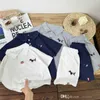 Tuta per bambini Abbigliamento 2023 Summer New Dog Pattern Set a due pezzi Polo per ragazzi e ragazze Pantaloncini in puro cotone 2 pezzi Completi per neonati