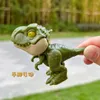 Action Toy Figures 10pcs 20pcs Finger Dinosaur Tricky Tyrannosaurus Model Biting Hand Fidget Dino for Children Movable Joints Gift 230615