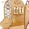 New Ramadan Countdown Calendar DIY Eid Mubarak Wooden Ornament Gifts For 2023 Home Islam Muslim Festival Party Decoration Supplies