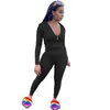 Women's Two Piece Pants Casual Set Women Hooded Crop Tops Sporty Jacket Skinny Leggings Matching Sets Slim Stretchy Workout Streetwear