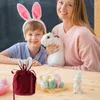 Storage Bags 20pcs Cartoon Ears Velvet Easter Chocolate Candy Cookie Packaging Bag Wedding Birthday Party Decoration