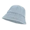 Baretten Zomer Dunne Cowboy Visser Hoeden Voor Vrouwen Opvouwbare Zonbescherming Cap Wassen Retro Emmer Hoed Outdoor UV Beschermende Wastafel