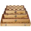 Chess Games Wooden Checker Board Solid Wood Pieces Folding Highend Puzzle Game 230615