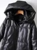 Trench da donna Giacca invernale da donna Parka in pelle fuax nera Cappotto lungo Stretwear Rosa Cerniera spessa PU Donna