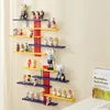 Mensole da bagno Figure Toy Display Stand Soggiorno Mensola galleggiante Scaffale a parete Scaffale cieco Scatola scala Rack 230615