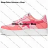 Buty swobodne US12 Sneakers Mens Rozmiar 12 A kąpielanka Bapesta niskie duże rozmiary dla kobiet Trenerzy platformy US 12 EUR 46 COMO COMBO Róż Młodzież biały żółty tenis