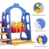 Spiele im Freien, Aktivitäten, 4-in-1-Rutsche, Schaukel-Set für Kleinkinder, Kletterer, Hinterhof-Spielplatz, Spielzeugspaß 230615