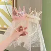 Haarschmuck Kinder Geburtstag Stirnband Prinzessin Dekoration Hut König Krone Schleier Exquisite Kawaii Clip Bühne Requisiten Party