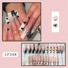 Valse nagels Lange kleurrijke nepnagel Afneembaar Draagbaar Diy Ombre Accessoires / doos Frans