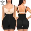 Tummy control shapers lace zipper Fajas bbl high compression cuff tummy trainer butt lifter snatched body shaper pour femmes