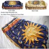 Cobertor Inyahome Lua e Sol Cobertor para Sofá com Borlas Decorativas Dupla Face de Algodão Tecido para Sofá Cama Hippie Lança R230615