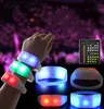 Fernbedienung LED Silikon Armbänder Armband RGB Farbwechsel mit 41 Tasten steuern leuchtende Armbänder für Clubs, Konzerte