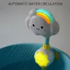 Jouets de bain bébé tête de douche jouet mignon dessin animé nuage en forme de jouet de douche avec forte aspiration bébé douche jouet d'eau 230615