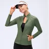 Chaquetas de mujer Mujer Deporte Cremallera superior Damas Ropa deportiva Camisa de entrenamiento de manga larga para mujer