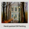 Beautiful Landscapes Canvas Art Old Summer House Handmade Oil Painting for Bedroom Wall