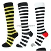 Socks Hosiery Compression Camouflage Stripe Heart Print Stockings Fashion Women Men Running Travel Cycling Sport Will And Sandy Gi Dhgvk