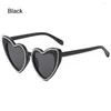 Sunglasses Protection Costumes Halloween Shining Sun Glasses Diamond Heart Heart-Shaped Eyewear For Unisex