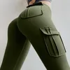 Pantalons pour femmes Poche d'équitation pour femmes Leggings d'entraînement Fitness militaire Courir Taille haute Pantalon Élastique Culotte équestre Équipements