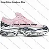 Tränare sneakers ozweego raf simons designer skor storlek 12 herr ask kvinnor avslappnad US12 klar rosa 46 euro som kör oss 12 enhet bläck silver metallisk kärna svart zapatos