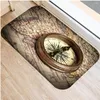 Tapijten Nautische kaart Gedrukt Entree Indoor Deurmat Home Decoratieve Vloermat Flanel Bad Antislip Badkamer Keuken Tapijt Tapijt