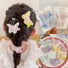 Hair Accessories 2Pcs Three-dimensional Blue Butterfly Clip Sweet Diamond Pearl Children Hairpin Headwear Barrette Fashion