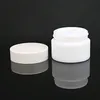 20G 30G 50G Glass Jar White Porcelain Cosmetic burkar med inre PP -foderskydd för läppbalsam Face Cream LMOCI