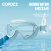 goggles COPOZZ Large Frame Adults Swimming Goggles Professional Anti-Fog Sports Swim Eyewear Waterproof Swimming Glasses For Men Women 230616