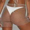 Cover-ups Two Piece Dress Women's Sexy Bikini Cover-Up Fishnet Women's Swimwear Beachwear Bathing Suit Tassel Bikini Cover Ups Kaftan Sarong Beach Dress 230616