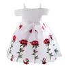 Girl's Dresses Flower Girl Dresses Wedding Dress for Girls Flower Rose Bow White Black Short Evening Party Ceremonial Summer Princess 230615