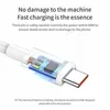 6A Super Fast Charge 66W USB C Charging Cable for Samsung S8 S9 S10 S20 Huawei Xiaomi High Speed Type C Data Cable 1M 2M