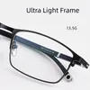 Solglasögonramar Katkani Fashion Business Eyeglasses Square Metal Ultra Light Retro Optiska recept Glasögon Full Ram för män P9211 230615
