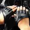 Five Fingers Gloves 1Pair Fashion Half Finger Fingerless PU Leather Ladys Driving Show Pole Dance Mittens for Women Men Wholesale 230615