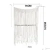 Andra heminredning Tassel Door Curtain Marocko Rame Wall Hanging Nordic Woven Tapestry Hanger Boho Art Window Drop Delivery Garden DHQA1