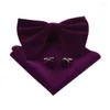 Bow Ties Men's Big Tie Tuxedo Förbundet sammet vintage horn krage bröllopsklänning affärsskjorta tillbehör