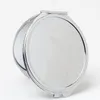 En gros 50 pcs 60 MM Blanc Compact Miroir DIY Portable Métal miroir cosmétique Argent # sl1140 Wjvrx