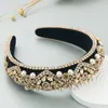 Headbands Fashion Pearl Headband Trend Retro Sponge Hair Hoop Ladies Elegant Wedding Bridal Hair Accessories 230615