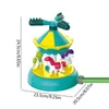 Bath Toys Children’s Water Amusement Sprint Toys Children's Bloddable Sprint Carousel Children's Rocking Horse Summer Outdoor Garden Lawn Blyblatta Toys 230615