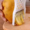 New Multifunctional Plastic Peeler Fruit and Vegetable Grater Stainless Steel Blade Salad Making Tools French Fries Potato Chip Tool