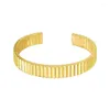 Bangle Bracelets For Women C-Shaped Cuff Gold Color Woman Fashion Punk Charm Lover Bangles Crystal Stone Jewelry