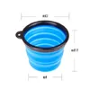 Draagbare opvouwbare Pet Dog Cat Feeding Bowls met gesp compacte buitenreizen siliconen feeder groothandel gratis verzending lmfiq