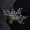 Headpieces Silver Rhinestones Crystal Wedding Hair Combs Tillbehör för brudblommor Huvudstycke Kvinnor Brudprydnadsmycken